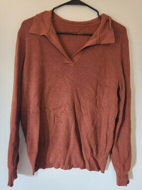 Burnt Orange Knit Sweater